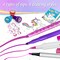56 PCS Washable Scented Markers Set with Glitter Pencil Case (Purple)